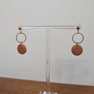 Burnt orange dangle earrings
